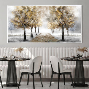 Golden Entry Canvas Art Clock Canvas