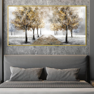 Golden Entry Canvas Art Clock Canvas
