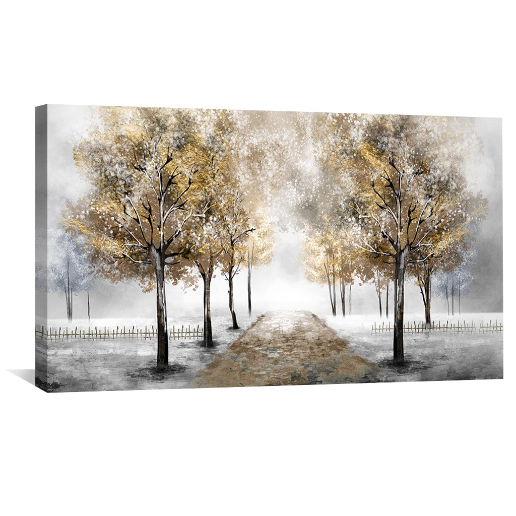 Golden Entry Canvas Art Clock Canvas