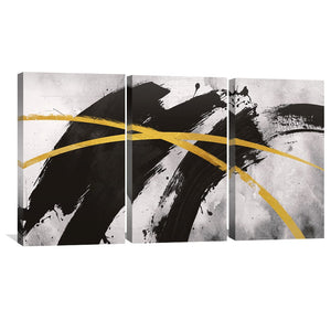 Golden X Canvas Art Clock Canvas