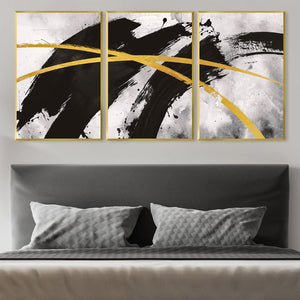 Golden X Canvas Art Clock Canvas