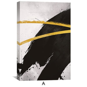 Golden X Canvas Art Clock Canvas