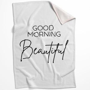 Good Morning Beautiful Blanket Blanket 75 x 100cm Clock Canvas