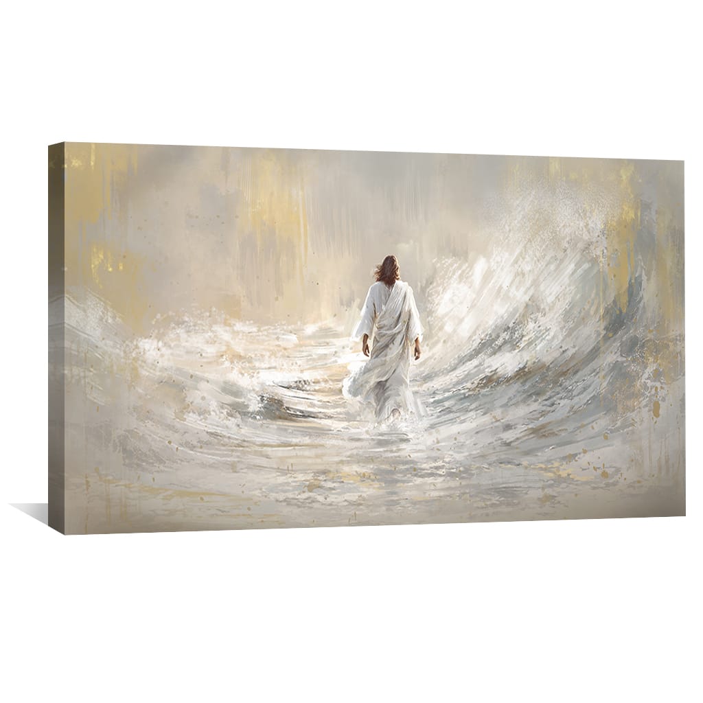 Grace Meets Waves Canvas Art Clock Canvas
