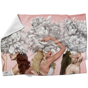 Graceful Woman Blanket Blanket 75 x 100cm Clock Canvas
