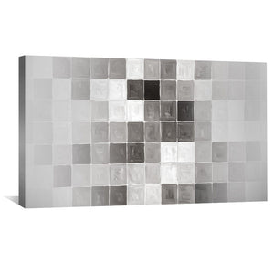 Gradient Grid Canvas Art Clock Canvas