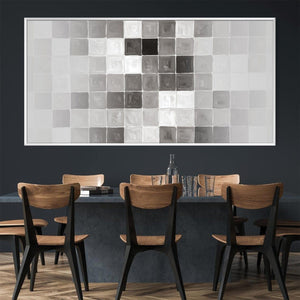 Gradient Grid Canvas Art Clock Canvas