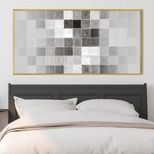 Gradient Grid Canvas Art Clock Canvas