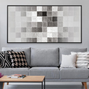 Gradient Grid Canvas Art Clock Canvas