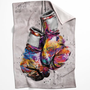 Graffiti Boxing Blanket Blanket 75 x 100cm Clock Canvas