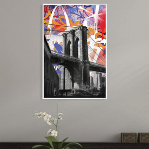 Graffiti Bridge Canvas Art Clock Canvas