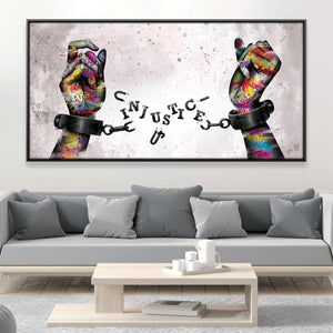 Graffiti Chains Canvas Art 50 x 25cm / Framed Prints Clock Canvas