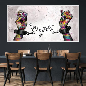 Graffiti Chains Canvas Art Clock Canvas