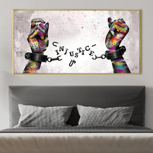 Graffiti Chains Canvas Art Clock Canvas