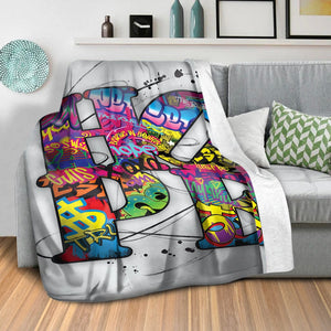 Graffiti Hope Blanket Blanket Clock Canvas