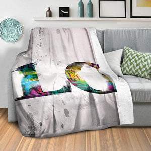 Graffiti Love Blanket Blanket Clock Canvas