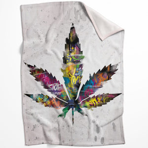 Graffiti Plant Blanket Blanket 75 x 100cm Clock Canvas