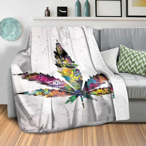 Graffiti Plant Blanket Blanket Clock Canvas