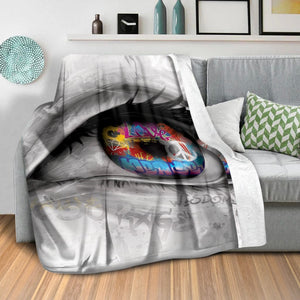Graffiti Vision Blanket Blanket Clock Canvas