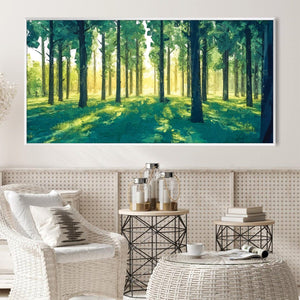 Green Haven Canvas Art Clock Canvas