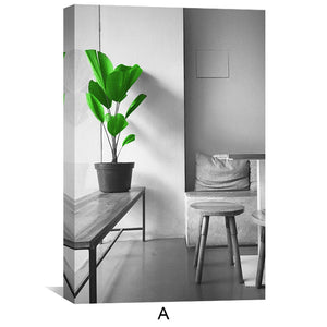 Green Vibrance Canvas Art Clock Canvas