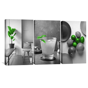 Green Vibrance Canvas Art Clock Canvas