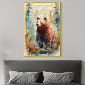Grizzly 1 Canvas Art Clock Canvas