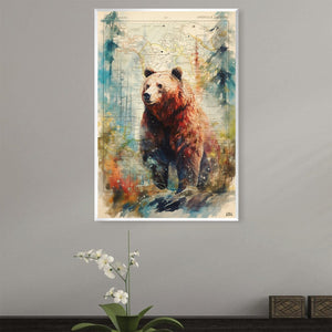 Grizzly 1 Canvas Art Clock Canvas