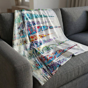 Harbor of Hues Blanket Blanket Clock Canvas