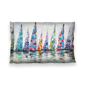 Harbor of Hues Cushion Cushion 13 x 19in Clock Canvas