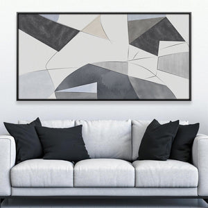 Harmonic Angularity Canvas Art 50 x 25cm / Framed Prints Clock Canvas