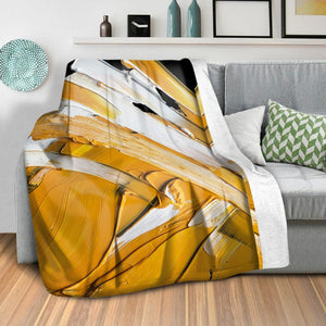Harvest Strokes Blanket Blanket Clock Canvas