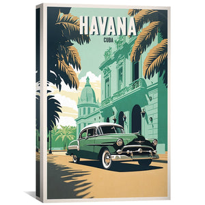 Havana Canvas Art Clock Canvas