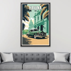 Havana Canvas Art Clock Canvas
