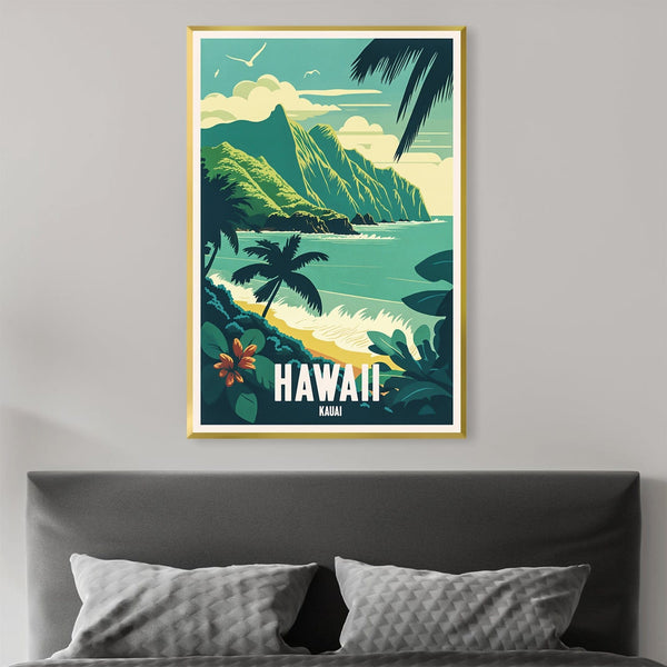 Hawaii Kauai Canvas Art Clock Canvas
