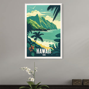 Hawaii Kauai Canvas Art Clock Canvas