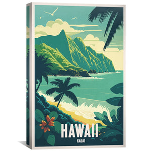 Hawaii Kauai Canvas Art Clock Canvas
