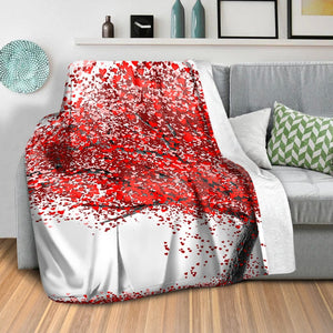 Hearts in the Wind Blanket Blanket Clock Canvas