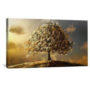Heavenly Spruce Canvas Art Clock Canvas