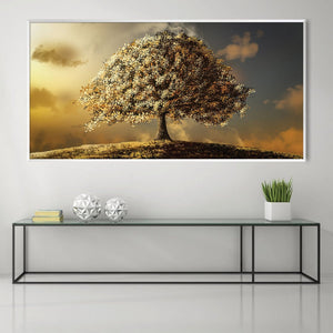 Heavenly Spruce Canvas Art Clock Canvas