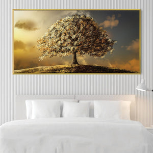 Heavenly Spruce Canvas Art Clock Canvas