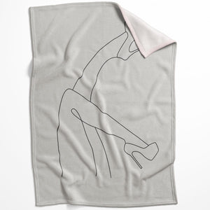 Heels In The Air A Blanket Blanket 75 x 100cm Clock Canvas