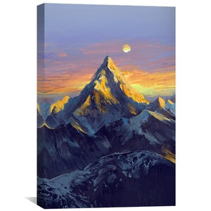 Heights of Solitude Canvas Art Clock Canvas