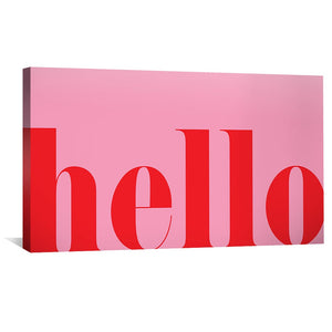 Hello Canvas Art Clock Canvas