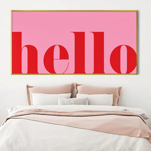 Hello Canvas Art Clock Canvas