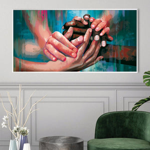 Helping Hands Canvas Art Clock Canvas