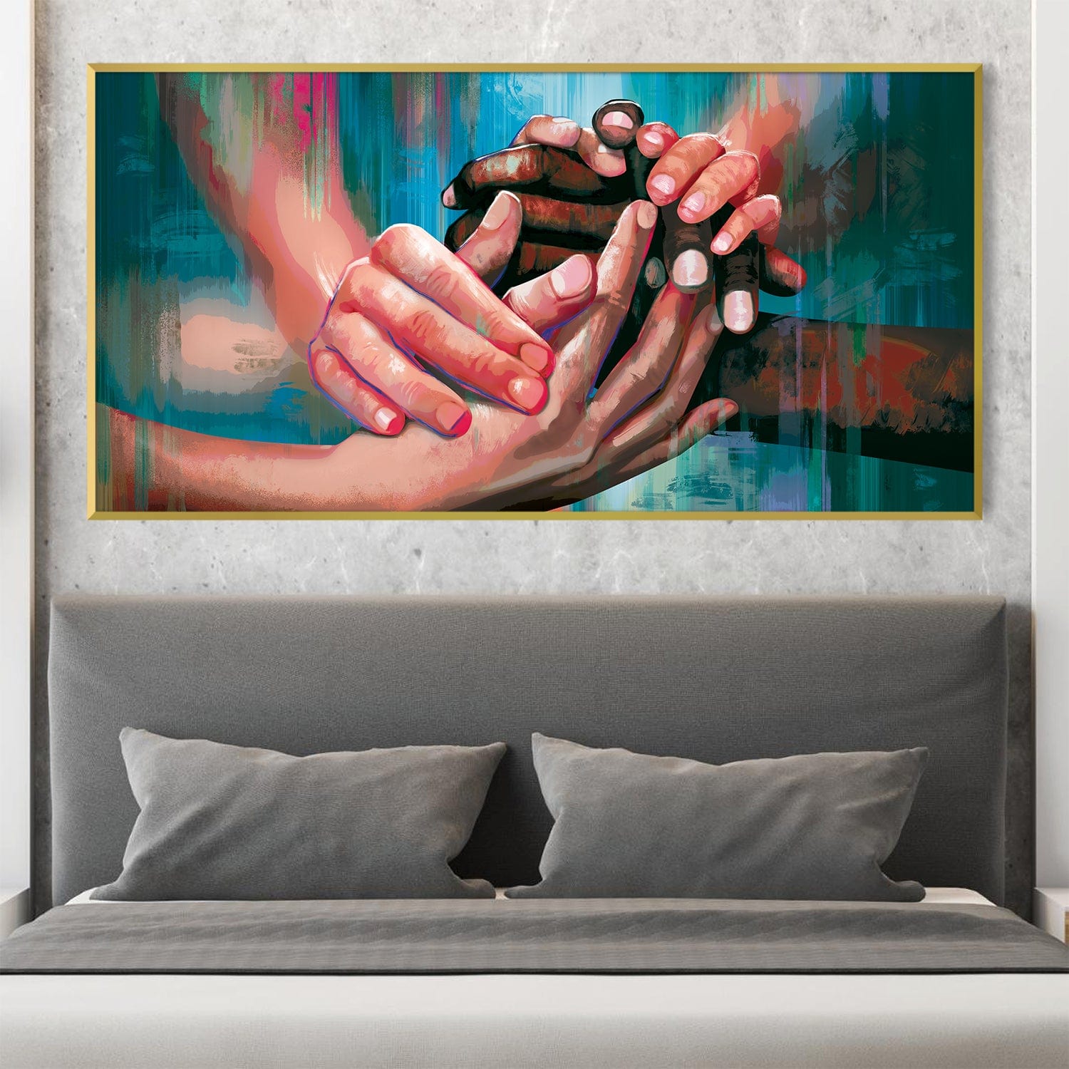 Helping Hands Canvas Art Clock Canvas