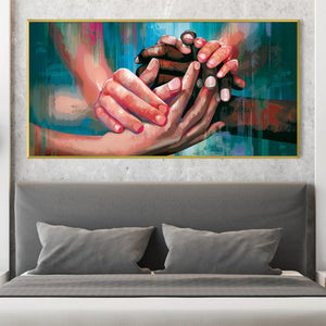 Helping Hands Canvas Art Clock Canvas