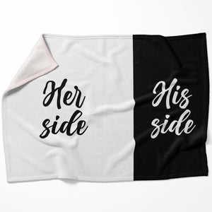 Her Side Blanket Blanket 75 x 100cm Clock Canvas