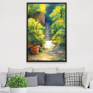 Hidden Stairway Bloom Canvas Art 12 x 18in / Canvas Clock Canvas